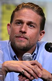 Hunnam at the 2016 San Diego Comic-Con International, to promote King Arthur: Legend of the Sword. Charlie Hunnam by Gage Skidmore 4.jpg
