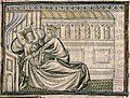 Bibliothèque Sainte-Geneviève, manuscrit 783, fo 27 vo, vers 1390-1410, par Perrin Remiet.