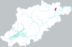 杭州市中の下城区の位置