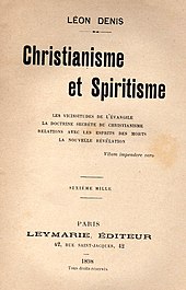 Cover van het boek van Léon Denis dat de link legt tussen de christelijke moraal en de morele wetten van het spiritualisme.