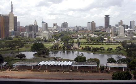 City view from Uhuru Park