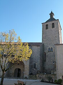 Clocher de l'église paroissiale de Peyrusse-le-Roc.JPG