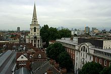 View of Christ Church and the fruit and wool exchange. Cmglee London Spitalfields aerial.jpg