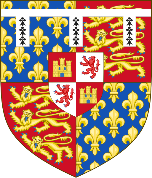 File:Coat of Arms of John of Gaunt, First Duke of Lancaster (as claimant King of Castile) type 3.svg