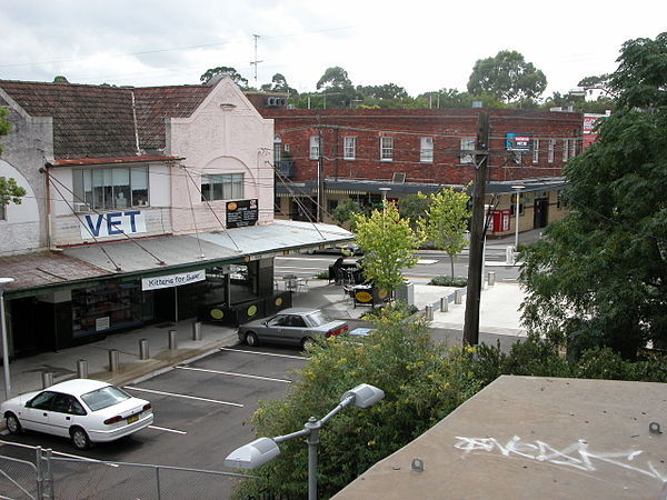Concord West shops, view from railway station