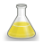Conical flask yellow.svg