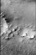 CTX image of part of Ross Crater showing context for next image from HiRISE