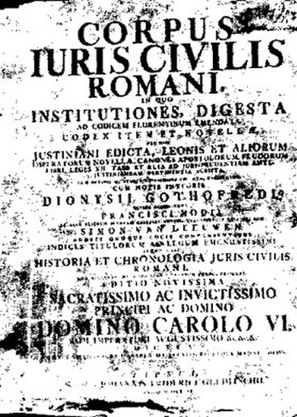 A 16th century edition of Corpus Juris Civilis Romani (1583)