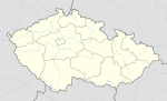 Kupa på en karta över Tjeckien