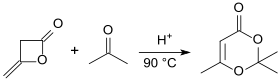 Synthese von 2,2,6-Trimethyl-4H-1,3-dioxin-4-on