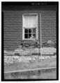 DETAIL VIEW OF SOUTH WINDOW IN WEST FACADE, WITH SCALE - Tolson's Chapel, 111 East High Street, Sharpsburg, Washington County, MD HABS MD-1202-10.tif
