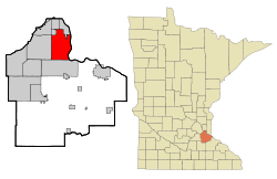 Location of Inver Grove Heights, Minnesota