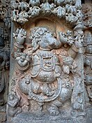 Dancing Ganesha in relief in Chennakeshava temple at Somanathapura.jpg