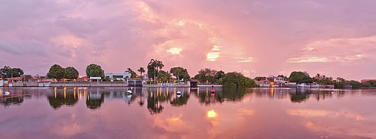 Panoramic view of Puerto Encantado (Enchanted Dock), in the town of Higuerote, Venezuela.