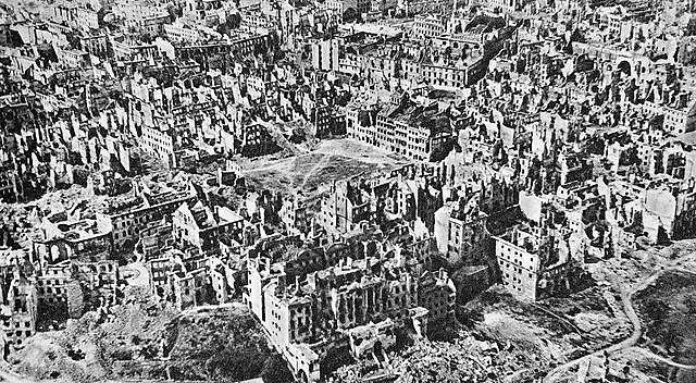 Ruins of the Old Town Market Place in January 1945