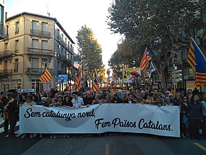 07/11: Manifestació que es féu a Perpinyà el dia 10 de novembre de 2018 amb motiu de la Diada de la Catalunya Nord.