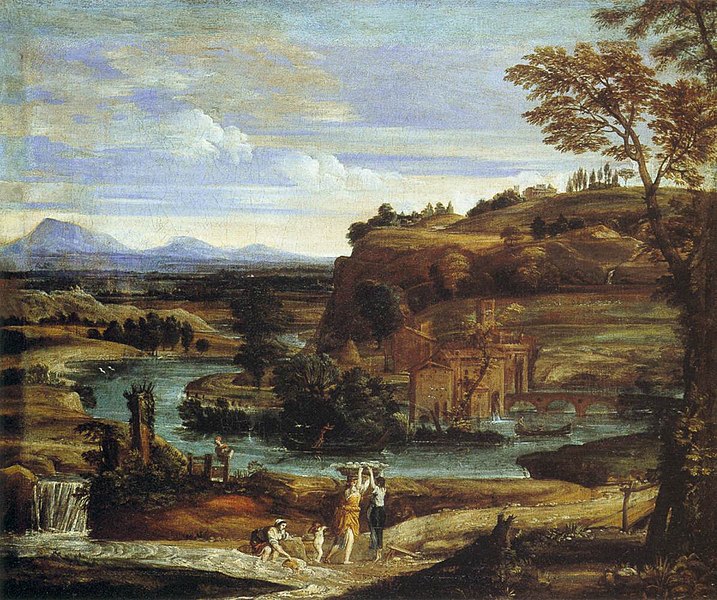 File:Domenichino - Landscape with a Child Overturning Wine - WGA06395.jpg