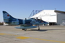 The last U.S. Navy Skyhawks: a TA-4J of VC-8, 2003.