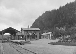 Støren stasjon på Dovrebanen rundt 1880-1890