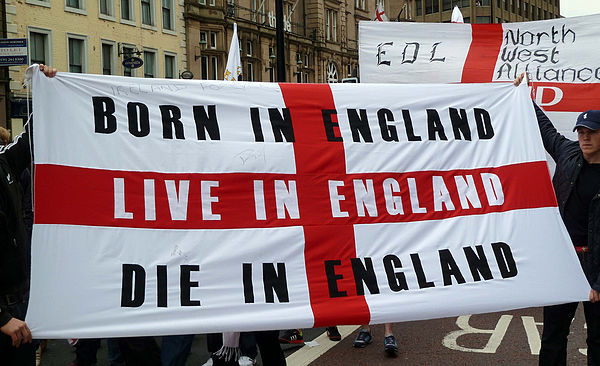 English Defence League rally in Newcastle, UK, 2010