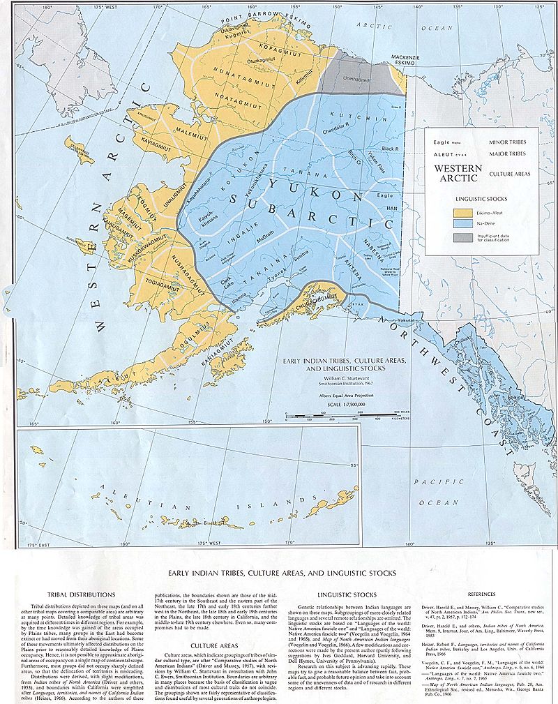 List Of Alaska Native Tribal Entities Wikiwand   800px Early Indian Languages Alaska 