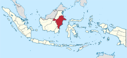 Wschodni Kalimantan - Lokalizacja