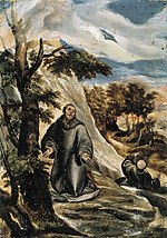 Miniatura para La estigmatización de san Francisco (El Greco, etapa italiana)
