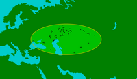 Distribución de E. sibiricum durante o Plistoceno medio e superior