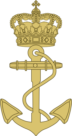Tanskan kuninkaallisen laivaston tunnus.