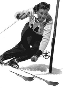 Erika Mahringer Åren MM-kilpailuissa 1954.