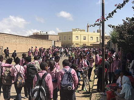 Eritrean pupils in uniform
