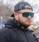 Proud Boys leaders who led a seditious conspiracy to stop the transfer of power: Chairman Enrique Tarrio of Florida (top left), Ethan "Rufio" Nordean of Washington State (top right), Joe Biggs (middle left) of Florida, Zachary Rehl of Pennsylvania (middle right) and Jeremy Bertino of South Carolina (bottom). Bertino pleaded guilty to seditious conspiracy, while the other four were found guilty of seditious conspiracy at trial.