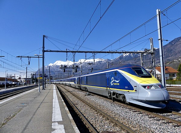 A refurbished Class 373 at Gare d'Albertville in 2018