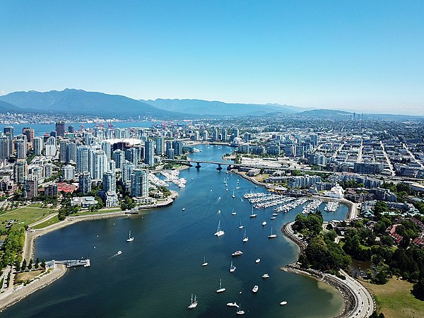 False Creek from the air