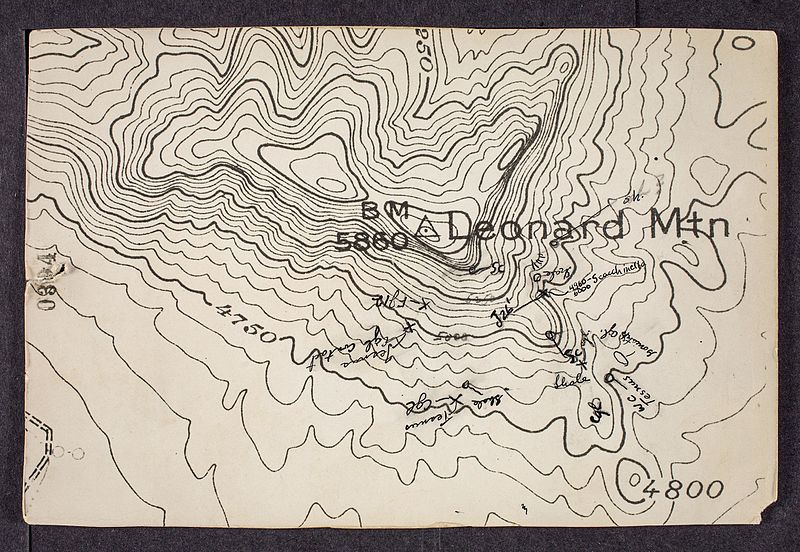 File:Field notes and maps from Glass Mountains, West Texas, 1951 BHL48714363.jpg