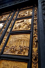 Thumbnail for File:Firenze - Florence - Piazza di San Giovanni - View WSW &amp; Up on the Gates of Paradise 1452 by Lorenzo Ghiberti (Copy 2006).jpg