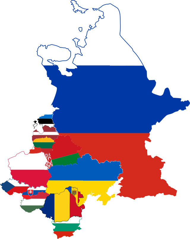 Russia flag map - Russia map flag (Eastern Europe - Europe)