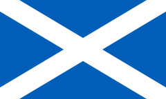 The flag of the Kingdom of Scotland.