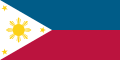 Filipínská vlajka (1985–1986) Poměr stran: 1:2