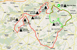 Flèche wallonne féminine 2011 circuits.png