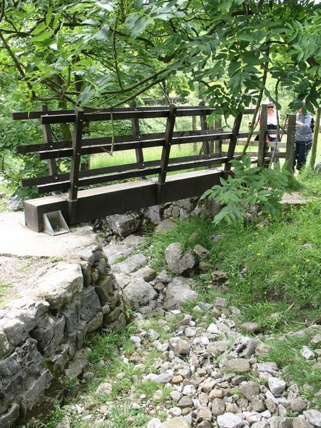 File:Footbridge over Strans Gill - geograph.org.uk - 893174.jpg