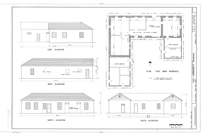 File:Fort Duncan, Post Commander's Office, Eagle Pass, Maverick County, TX HABS TEX,162-EAPA,2C- (sheet 1 of 1).png