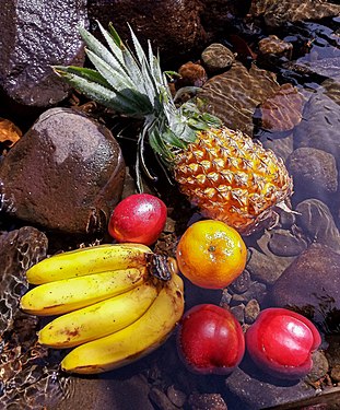 Fruits in water