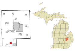Location of Linden within Genesee County, Michigan