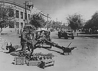Солдаты вермахта на улице Свободы, 1942 год