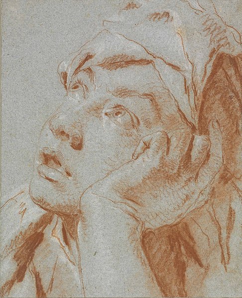 486px-Giovanni_Battista_Tiepolo_-_Head_of_a_boy_in_a_cap,_looking_up_to_the_left,_his_left_hand_to_his_cheek.jpeg (486×600)