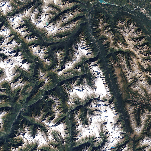 Glacier National Park, as seen from space