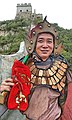 Great Wall of China at Juyongguan ( Chinese costume armour)