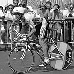 Greg LeMond during the final-day time trial