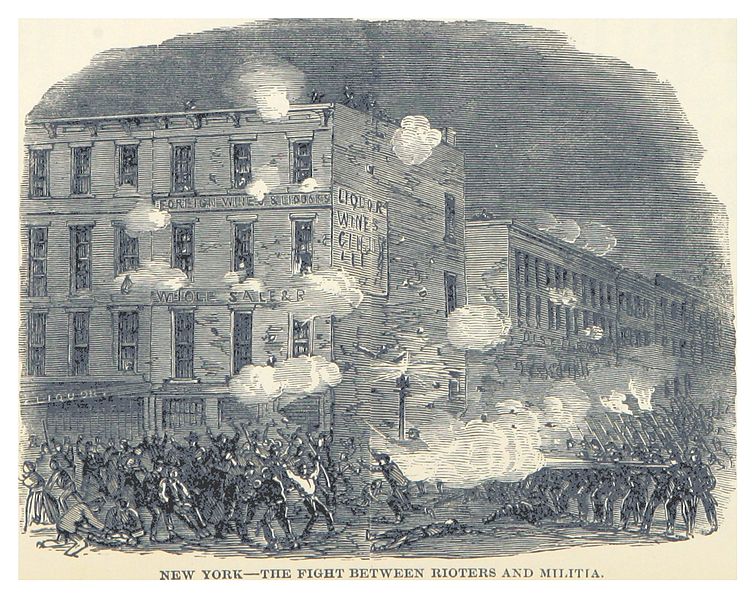 File:HEADLEY(1882) -p152 New York - the fight between Rioters and Militia.jpg